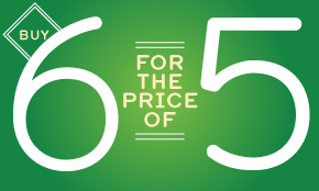 Buy 6 for the price of 5
